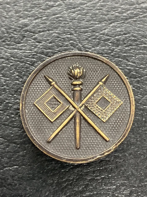 WW1 US ARMY Military Enlisted Collar Disc Emblem Insignia Pin Signal ...
