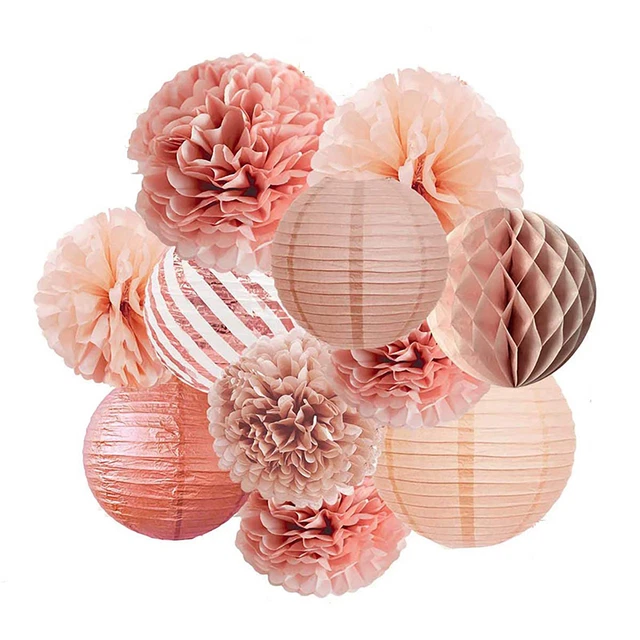 11 pezzi/set lanterna palla ornamento ornamento sicuro rosa fiore elemento festa