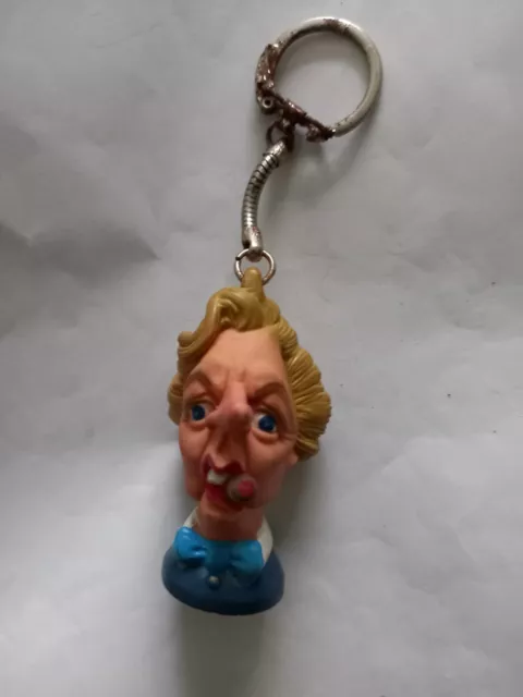 Spitting Image keyring Margaret Thatcher.1988