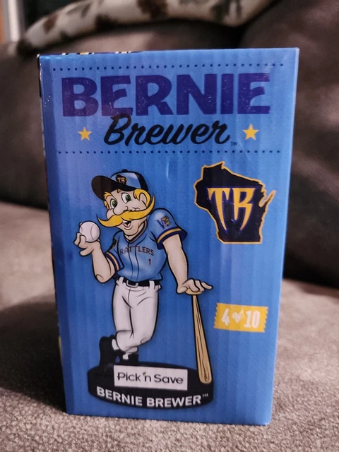 Bernie Brewer Wisconsin Timber Rattler Bobblehead NIB  Free S/H