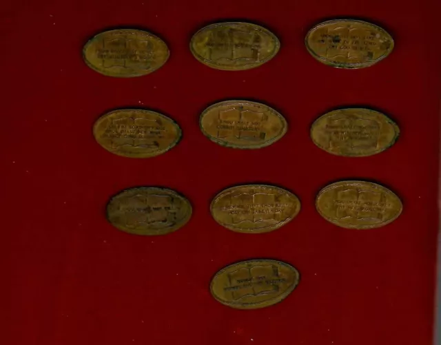 10 Commandments "Elongated Coins"