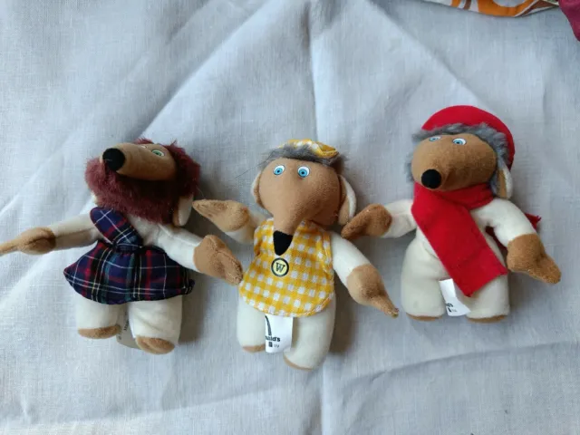 McDonalds - THE WOMBLES - COLLECTION-  SOFT TOYS - 1999 - 3 Toys