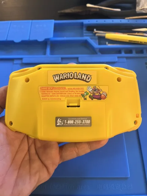 Wario Land Mario Gameboy Advance Backlit IPS Glass Screen GBA Nintendo V2 Cart 3