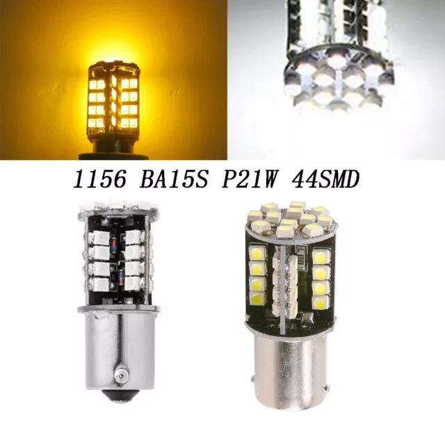 1156 BA15S 382 P21W White 44SMD Amber LED Car Tail Signal Reverse Light Bulb 12V