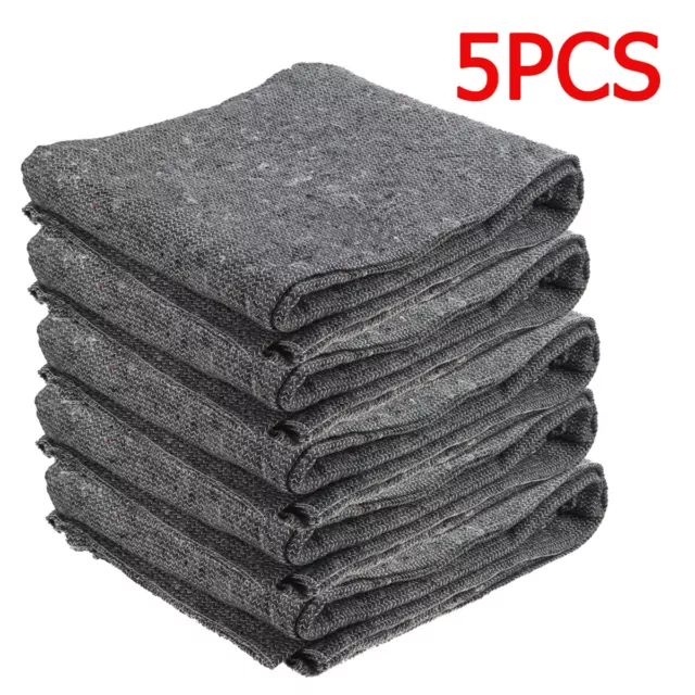 5PCS Heavy Duty Furniture Protection Moving Blanket Quilt Removalist Pad 2X1.5m