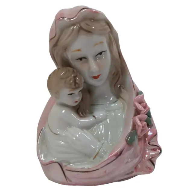Virgin Mary baby Jesus figurine Religious Christian Catholic Decoration Vintage
