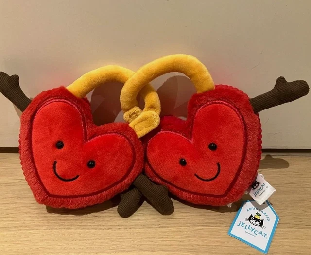 JELLYCAT AMUSEABLES VAL Tina Heart Love Locks Plush Valentine Gift Soft ...