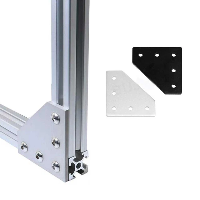 PATIKIL 55mm Soffitto Luce Piastra Kit, 2 Set Luce Apparecchi Montaggio Staffa Piastra Acciaio Traversa per Casa Ufficio Sospensione Parete Luce, con Vite Rondella Dado