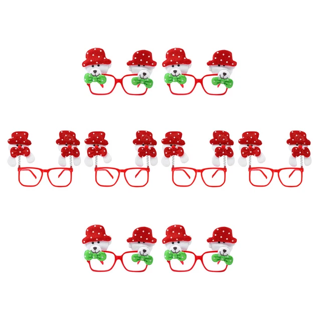 8 pz dolci occhiali cartoni animati plastica festa di Natale occhiali nuovi occhiali da festa