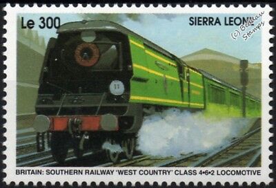 Ferrovia Meridionale (SR) WEST COUNTRY CLASS 4-6-2 Locomotiva del treno a vapore TIMBRO