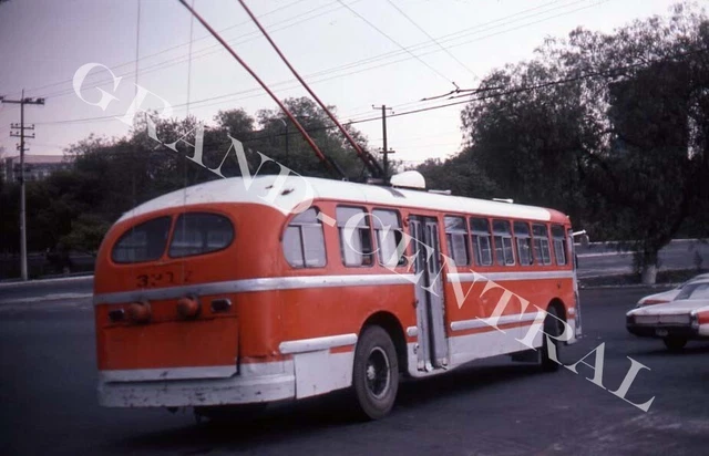 Original 1978 Mexico City Trolley Bus Ste Kodachrome Slide #3317 Mexico