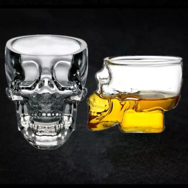 Skull Head Cup Shot Glass Cup Crystal For Whiskey Wine Vodka Transparent Home