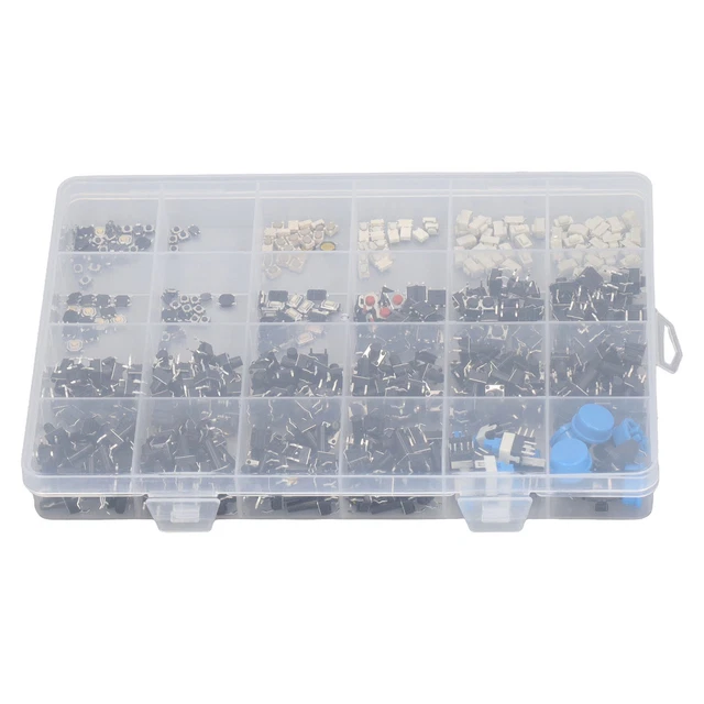 Interrupteurs Tactiles BOJACK - Lot 200 Pièces 6x6mm 10 Hauteurs Pour Projets électroniques