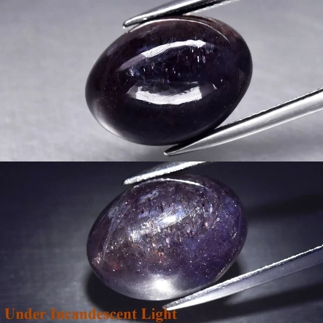 ★★ RARE !! IOLITE VIOLETTE OEIL DE CHAT D'AFRIQUE : 16,55 CARATS  ★★ p269.277t