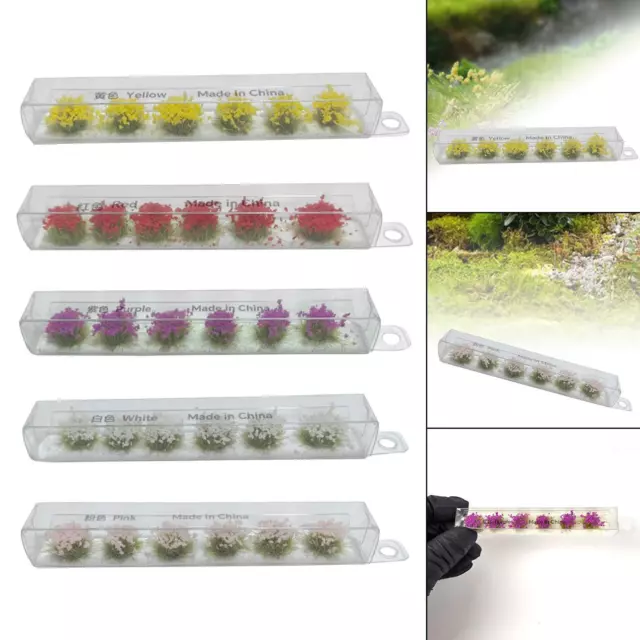 Miniature Grass Tuft Model DIY Miniature Flower Cluster for Railway Train