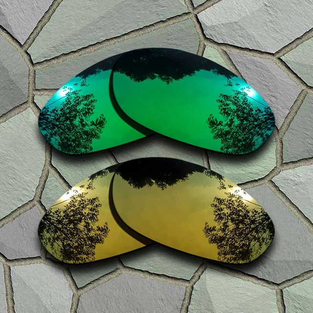 US Jade Green&Golden Polarized Lenses Replacement For-Oakley Monster Dog