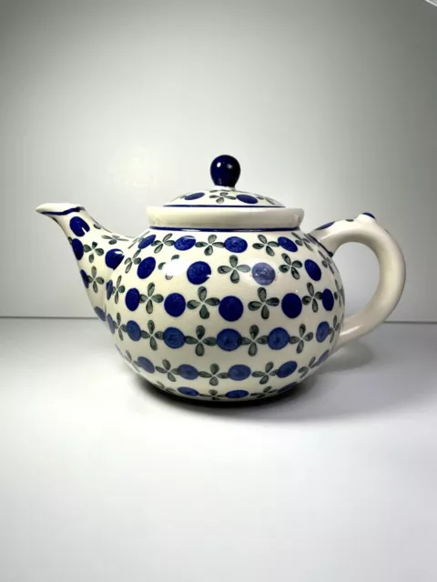 boleslawiec polish pottery teapot