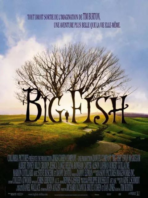 BIG FISH Affiche Cinéma Originale ROULEE 53x40 Movie Poster TIM BURTON