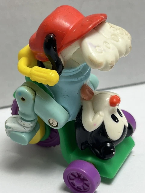 Vintage 1993 WARNER Bros Animaniacs YAKKO ON BIKE PVC Toy Works! Cake Topper
