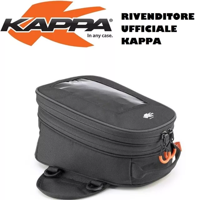 Kappa ST108 Borsa da Serbatoio Cinghie Magneti 5-7L Estensibile con Rain Cover