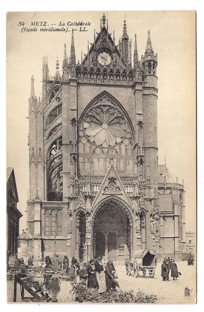 metz  la cathédrale  (façade méridionale)