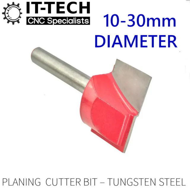 Surface Planing Router Bottom Cleaning Cutter Bit Tungsten Steel 6mm Shank