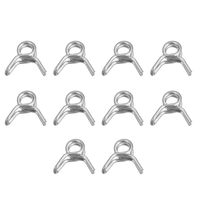 Double Wire Spring Hose Clamp, 50pcs 304 Stainless Steel 4mm Spring Clips