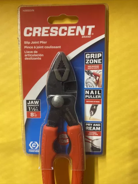 Crescent 8-Inch  Slip Joint Plier (with prybar handle) H28SGVN Brand NEW