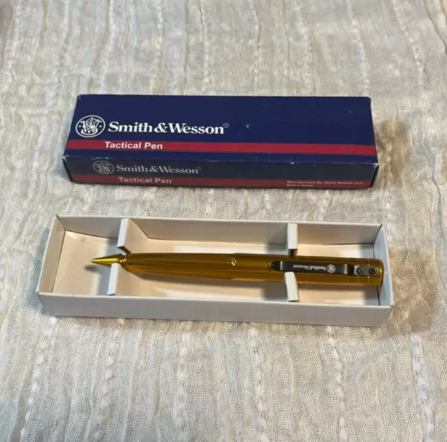 Smith and Wesson Tactical Pen - Gold - Excellent Used Condition in original box