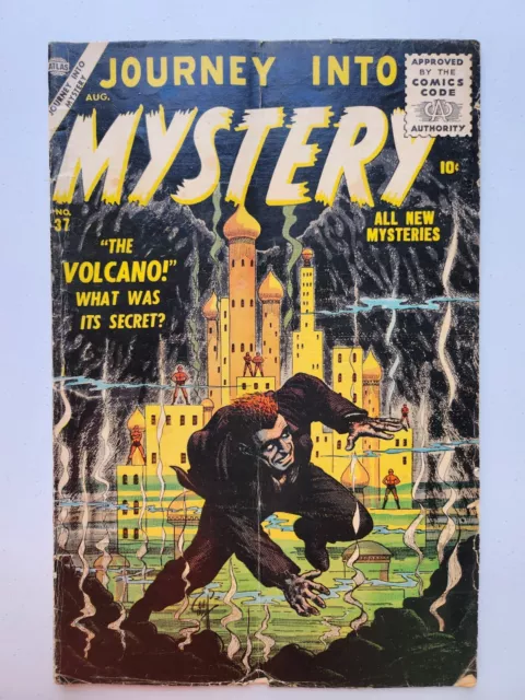 ATLAS EARLY SILVER AGE JOURNEY INTO MYSTERY #37 1956 (VG) Bill Everett Cover