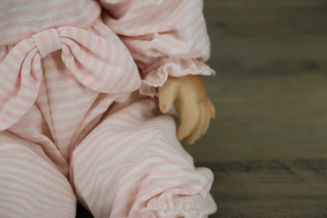 Heritage Signature Collection Porcelain Baby Doll in Striped Outfit 3