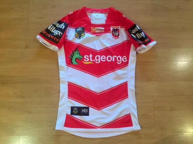 St George Dragons 2018 Match Worn #1 Nrl Rugby League Shirt Jersey Small @