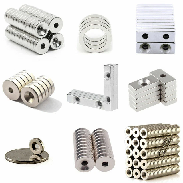 SUPER STRONG N50 Block Round Magnets Disc Rare Earth DIY Neodymium with ...