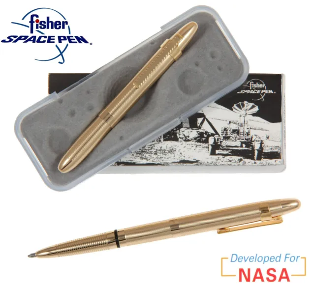 Fisher Space Pen #400GCL / Lacquered Brass - Gold Bullet Pen with Clip