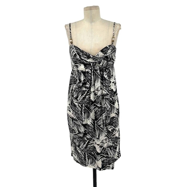 Diane Von Furstenberg x Andy Warhol Jacklyn Dress Black White Size Medium