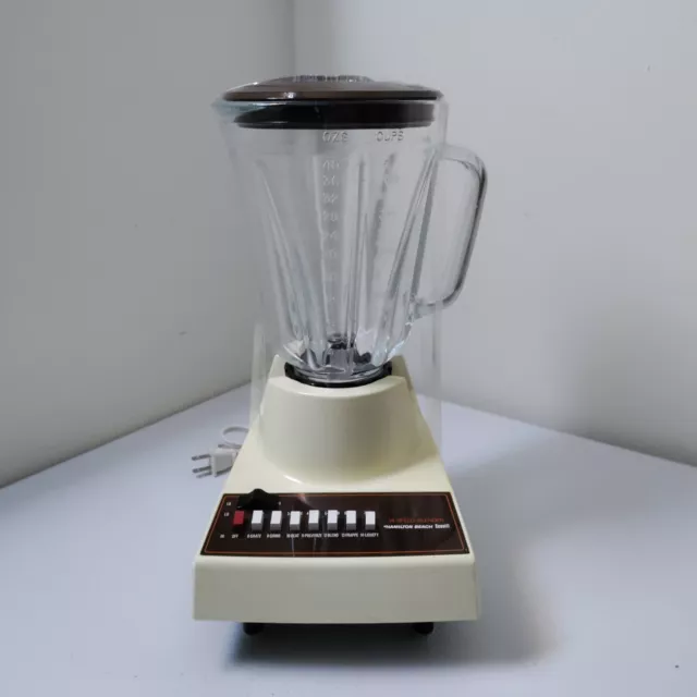 Vintage Hamilton Beach Scovill 14 Speed Blender #632-1 Glass 40 oz Almond Tested