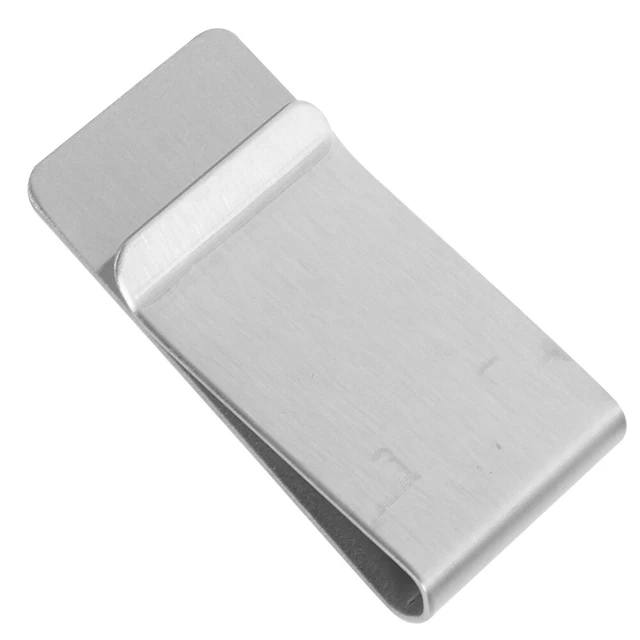 2 Pinces à Billets En Acier Inoxydable Argenté - Pour Argent Et Cartes - Cadeau Pratique