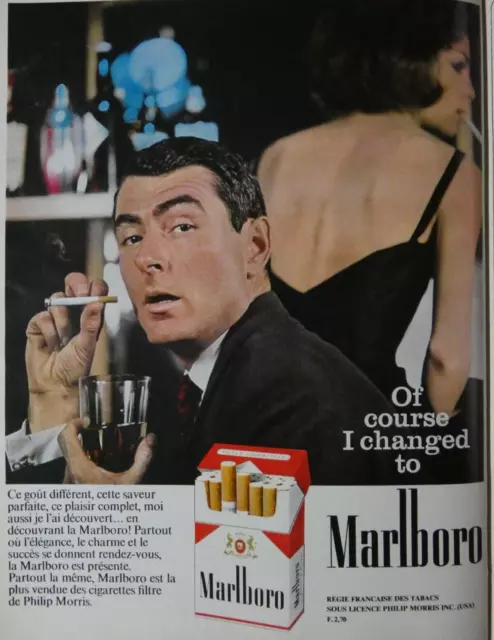 Publicité De Presse 1966 Cigarette Marboro Of Course I Changed To Marlboro