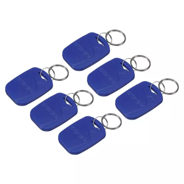 6Pcs Dual Frequency RFID Key Fobs Read Only Proximity IC/ID Card Token Tag Blue