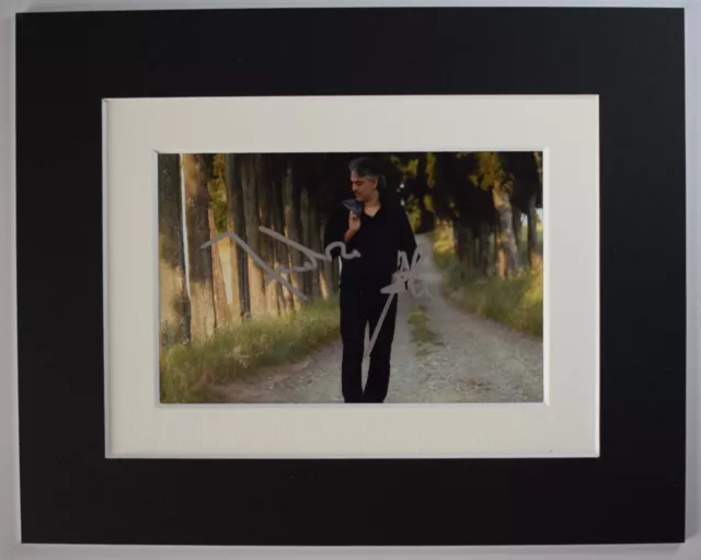 Andrea Bocelli Signed Autograph 10x8 photo display Opera Music Singer COA AFTAL