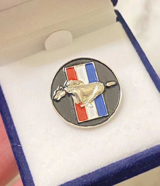 Vintage Ford Old Logo Rare Lapel Pin Badge NOS Mustang Retro Red White Blue