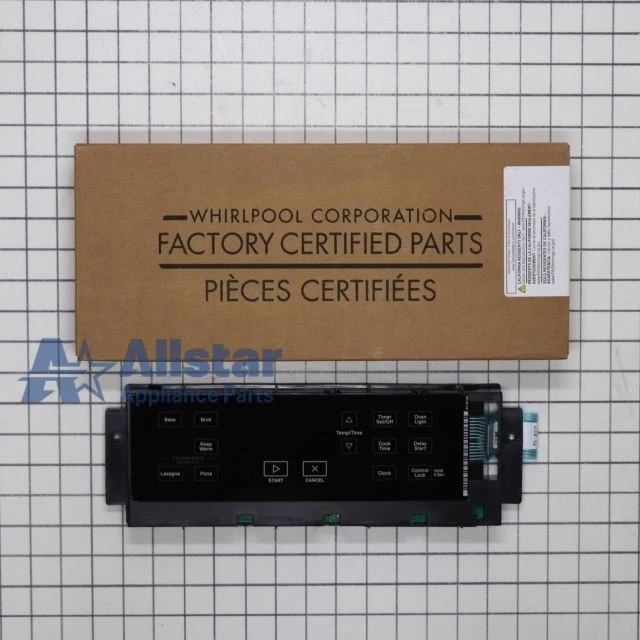 thumbnail image 2 of Whirlpool Range Control Board W10841330 With Black Overlay – Like New, Tested 2 of 6