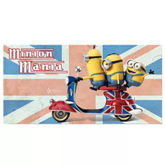 Minions Mania Cattivissimo Me Asciugamano Cotone Bagno Spiaggia Grande Design 70x140 cm