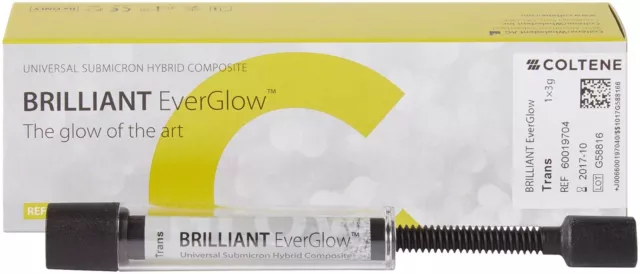 Coltene Dental Brilliant EverGlow Translucent 3G Composite Syringe 1/PK 60019703
