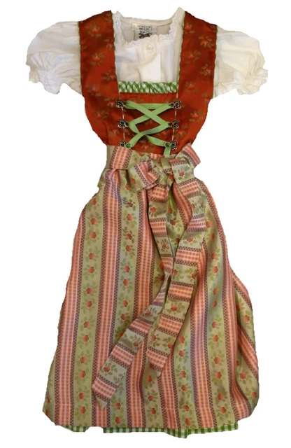 Ragazza Dirndl per Festive Anläße Con Accessori Tgl 68 80 86 92 98 104 110