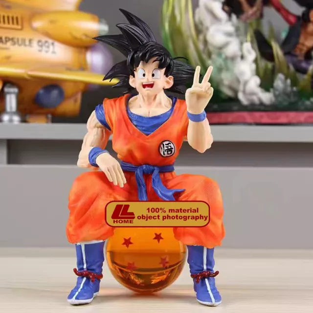 Anime Dragon Ball Z Pose yeah Son Goku Sitting On Dragon ball Figure Toy Gift