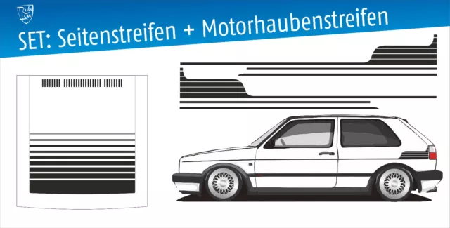 DAS ORIGINAL AUFKLEBER STICKER HECKSCHEIBE passend für VW GOLF Jetta 1974 -  2019 EUR 14,00 - PicClick DE
