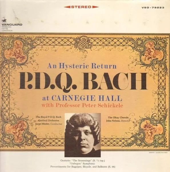 Peter Schickele P.D.Q. Bach at Carnegie Hall NEAR MINT Vanguard Vinyl LP