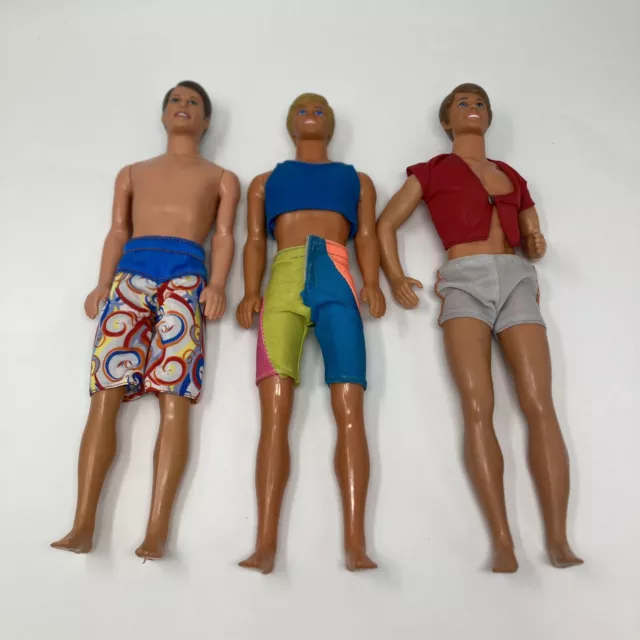 Lot Of Vintage Barbie Ken Mattel Dolls Clothing Swimsuit Bathing