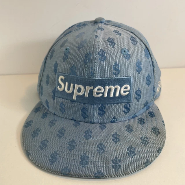 SUPREME BOX LOGO $ Cash Money 59Fifty New Era Hat Fitted 7 3/8